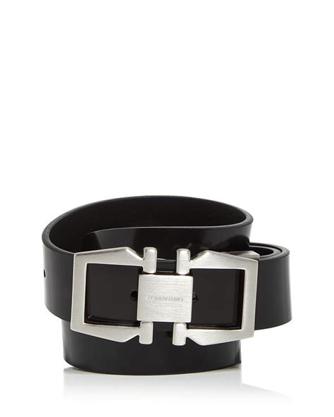 ferragamo men's double gancini leather belt